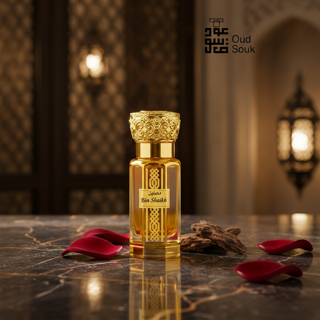 Bin Shaikh Perfume Oil 6ml in luxurious Arabian setting
